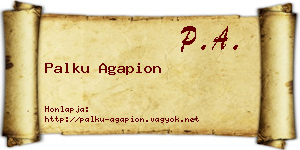 Palku Agapion névjegykártya